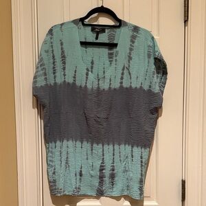 Jupee Women's Mint and Charcoal Tie-Dye Top